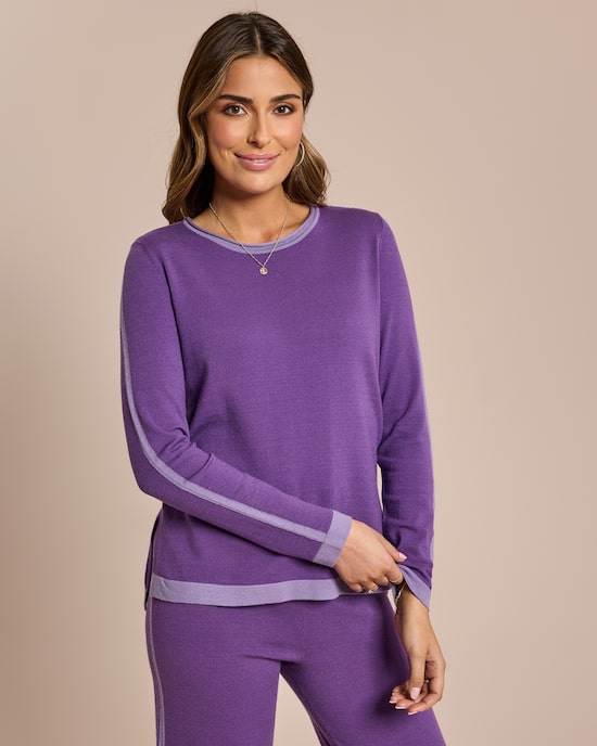 Produktabbildung für Strickpullover mit Farbdetail