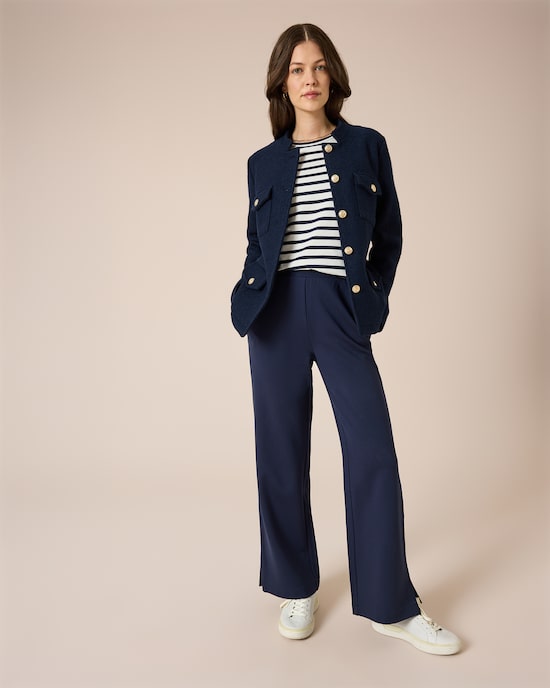 Produktabbildung für Blazer-Jacke strukturierte Wollmischung