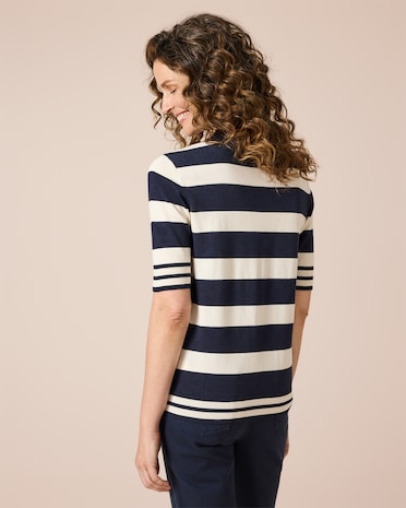 Produktabbildung für Halbarm-Pullover gestreift
