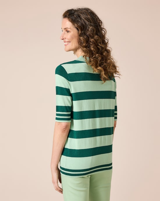 Produktabbildung für Halbarm-Pullover gestreift