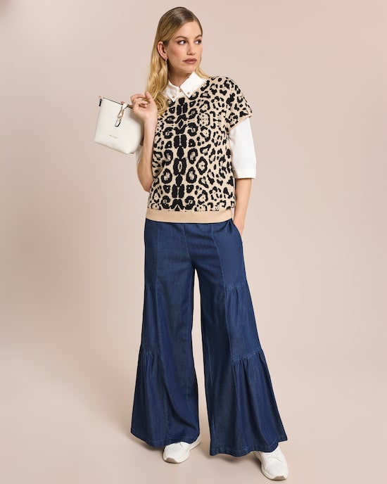 Produktabbildung für Jacquard Pullover kurzarm