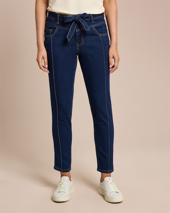Produktabbildung für Jeans mit Schleifen-Gürtel