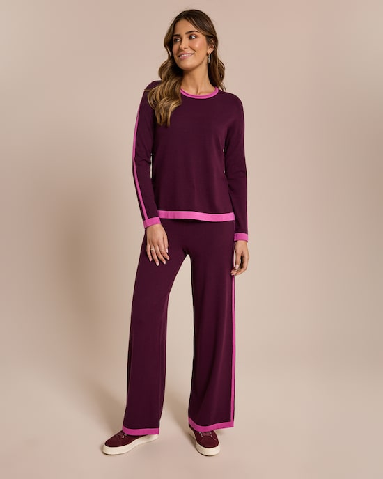Produktabbildung für Strickhose mit Farbdetail
