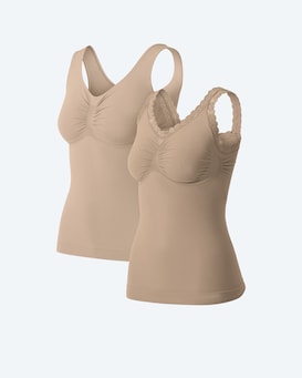 Produktabbildung für Leichttops (uni & Spitzenbesatz)
