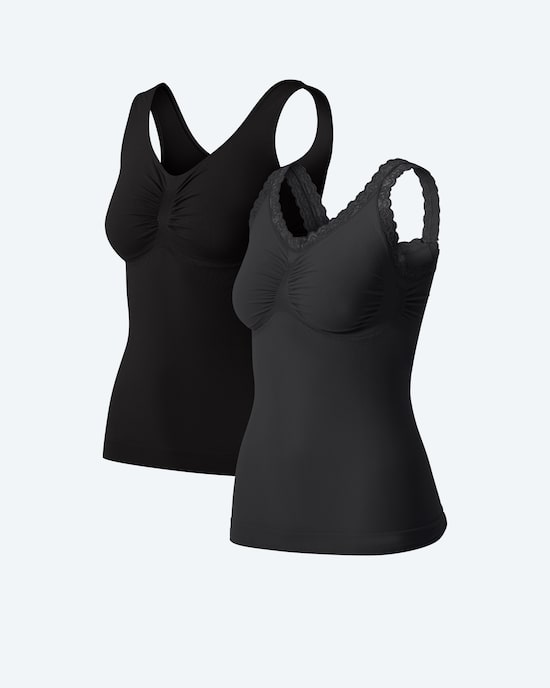 Produktabbildung für Leichttops (uni & Spitzenbesatz)