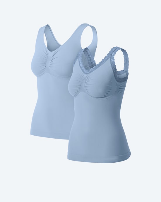 Produktabbildung für Leichttops (uni & Spitzenbesatz)