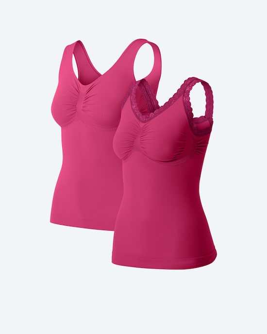 Produktabbildung für Leichttops (uni & Spitzenbesatz)