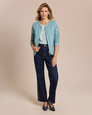 Produktabbildung 3 für Lederjacke mit Stickerei