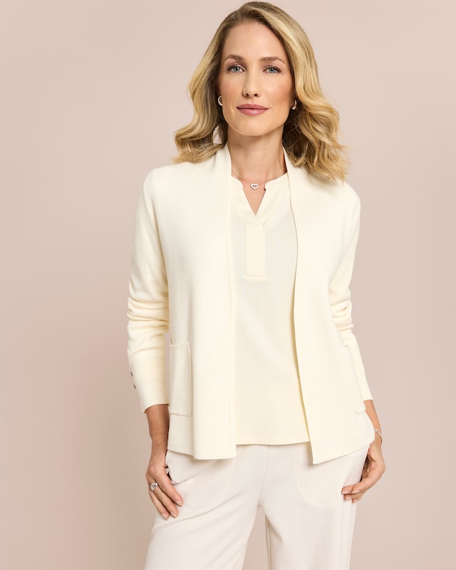 Cardigan mit Schlitz an Manschette