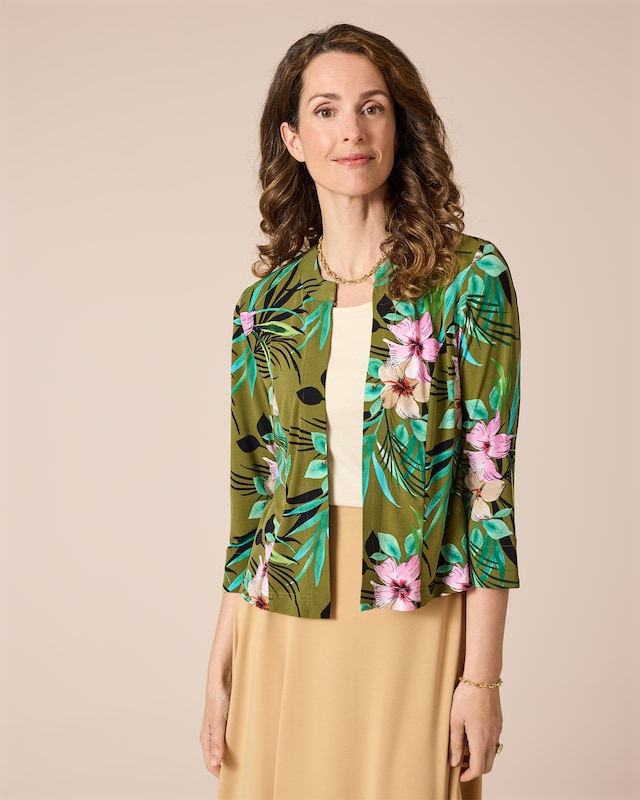 Jerseyjacke mit Print