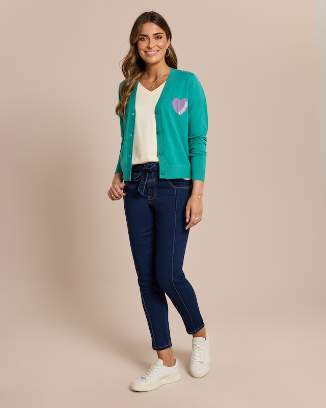 Cardigan mit Herz-Notiz