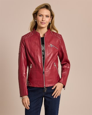 Produktabbildung 1 für Lederjacke mit Nieten