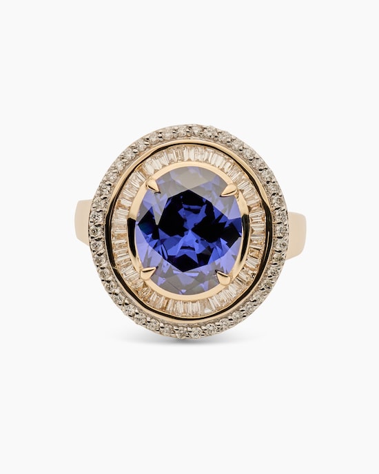 Produktabbildung für Ring mit Tansanit AAAAA und Diamant