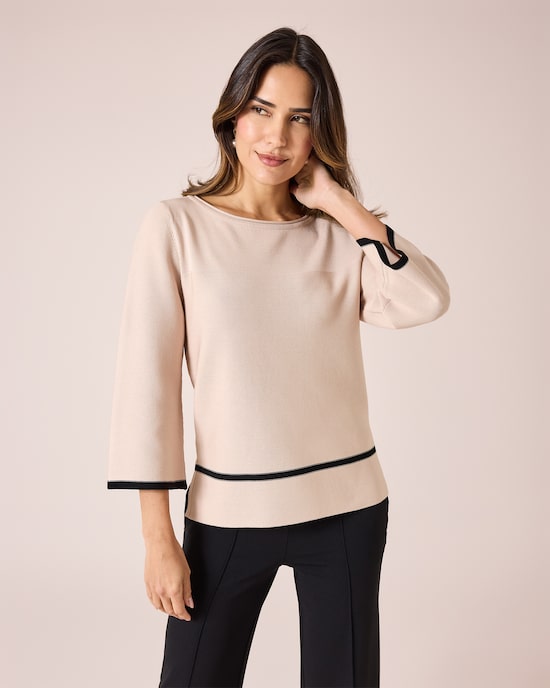 Produktabbildung für Pullover mit Kontraststreifen