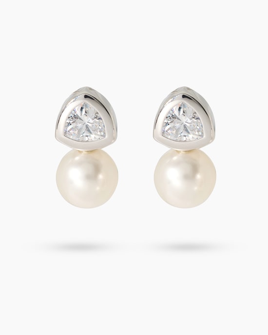 Produktabbildung für Ohrclipstecker mit MK-Perle 12 mm & Zirkonia