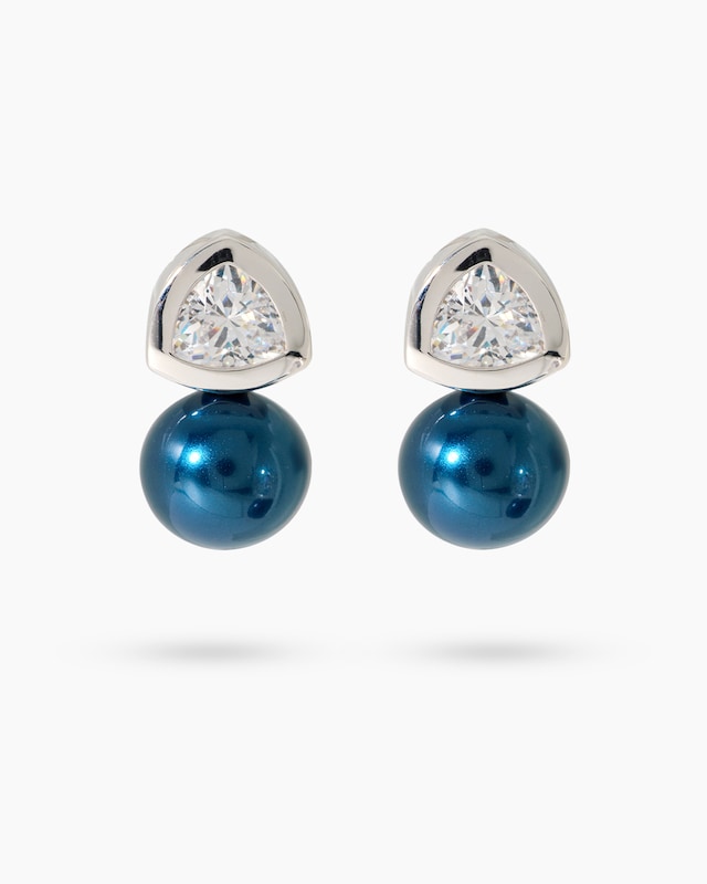 Ohrclipstecker mit MK-Perle 12 mm & Zirkonia