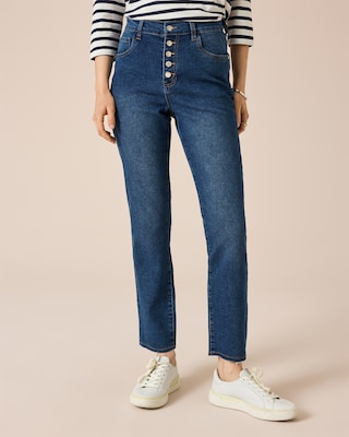 Produktabbildung 1 für 5-Pocket Stretch-Denim geknöpft