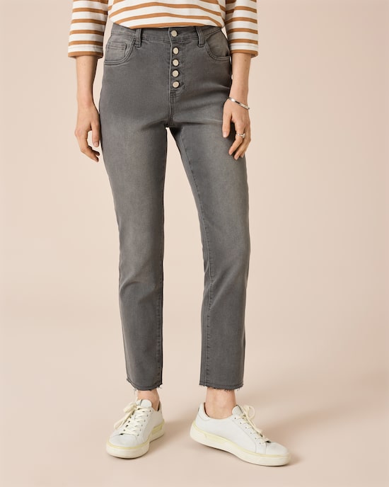 Produktabbildung für 5-Pocket Stretch-Denim geknöpft