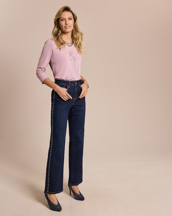 Produktabbildung für Jeans mit Nietendeko