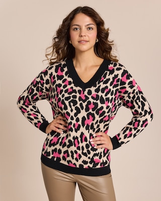 Produktabbildung 1 für Pullover mit Leopardjaquard