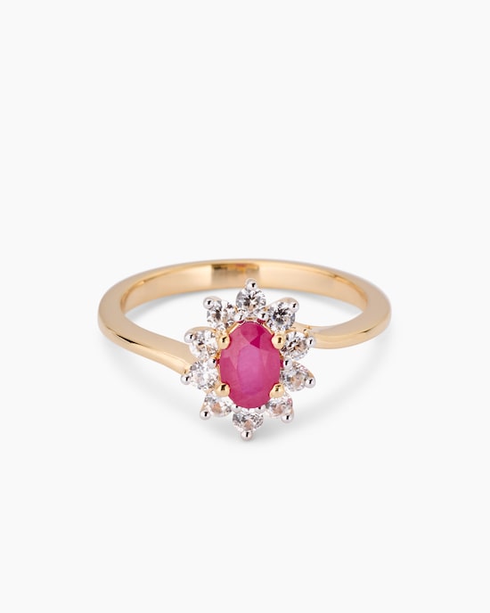 Produktabbildung für Ring mit Sambia Rubin und Zirkon