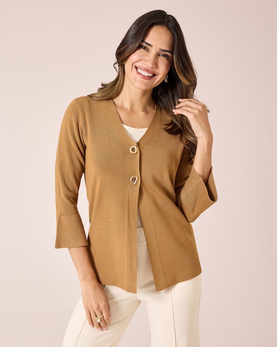 Produktabbildung für Cardigan mit Zierverschlüssen