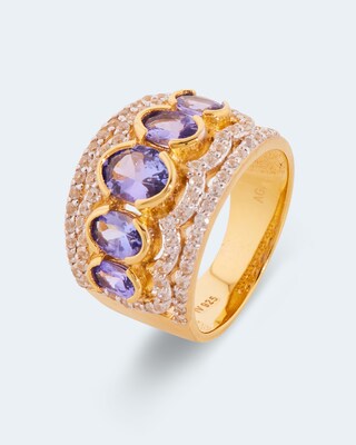 Produktabbildung 1 für Ring mit Tansanit und Zirkon