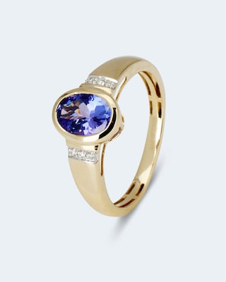 Produktabbildung 2 für Ring mit Tansanit AAAA+ und Brillanten