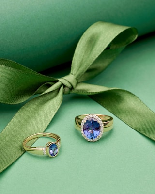 Produktabbildung 3 für Ring mit Tansanit AAAA+ und Brillanten