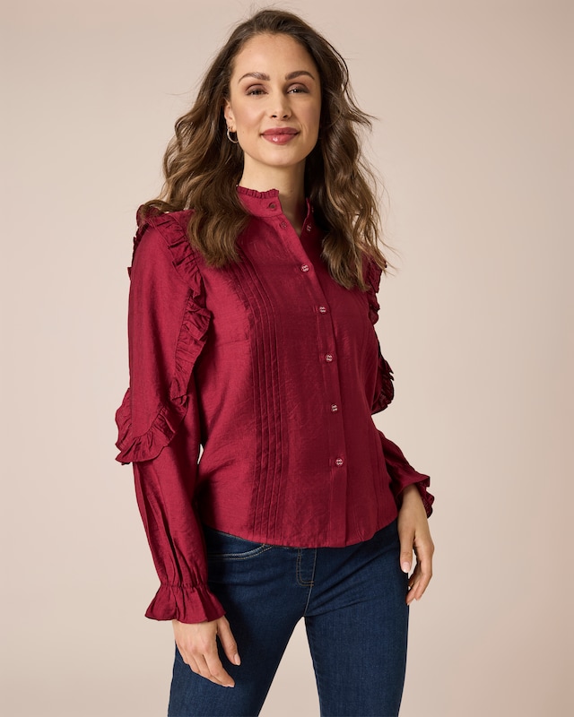 Blusenshirt mit Rüschenärmeln