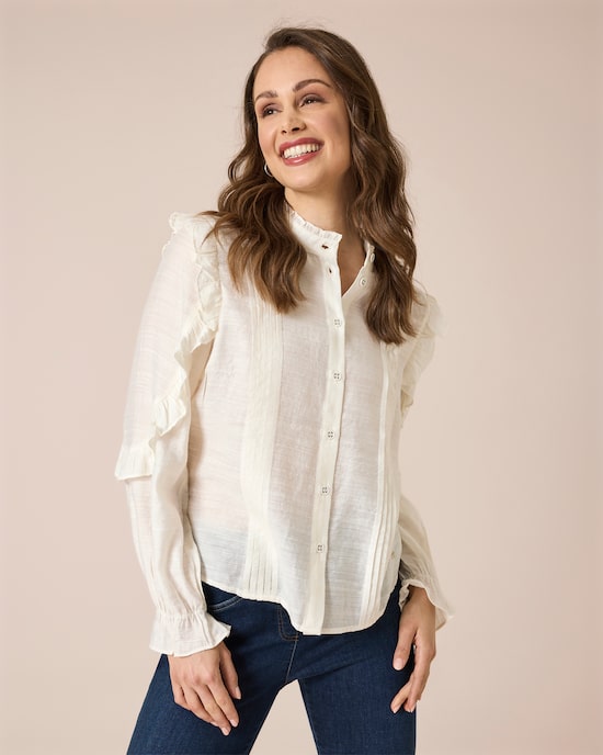 Produktabbildung für Blusenshirt mit Rüschenärmeln