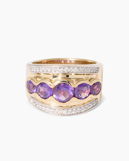 Produktabbildung für Ring mit Amethyst und Zirkon