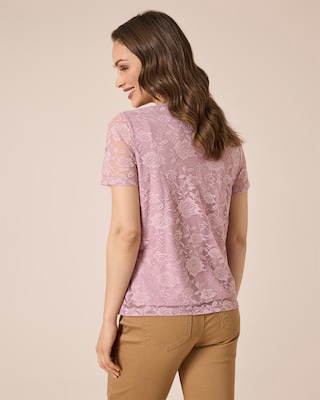 Produktabbildung 3 für Mesh Shirt mit Rosenmuster und Lining