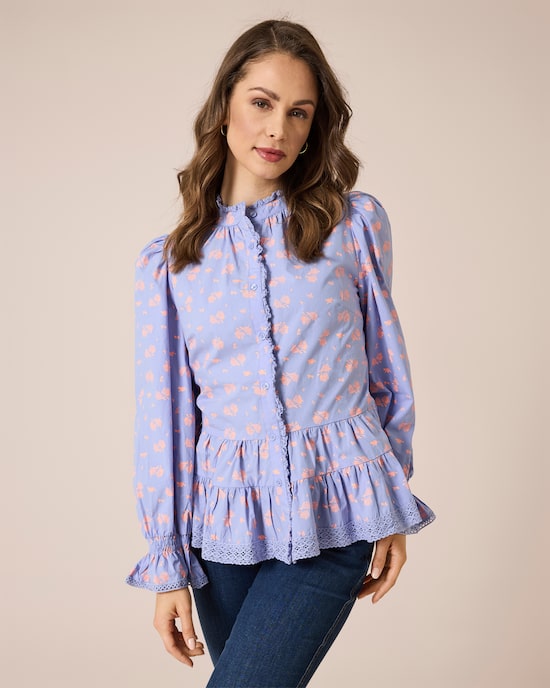 Produktabbildung für Bluse mit Blumendruck