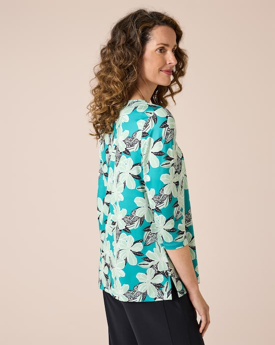 Produktabbildung für Tunikashirt mit Blumendruck
