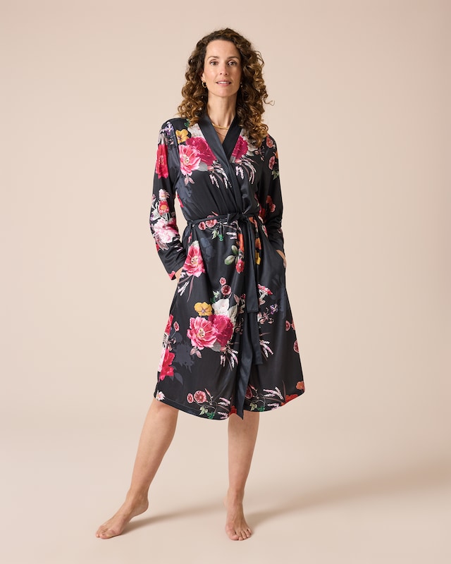 Bademantel Englische Rose