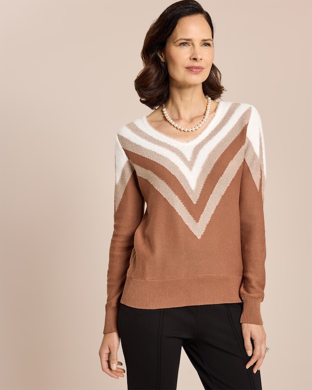 Pullover Kontraststrick