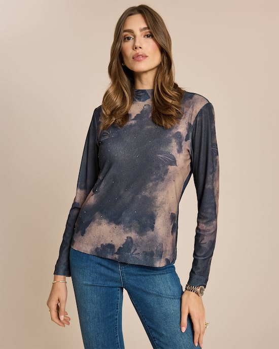 Produktabbildung für Shirt mit Strassdekoration