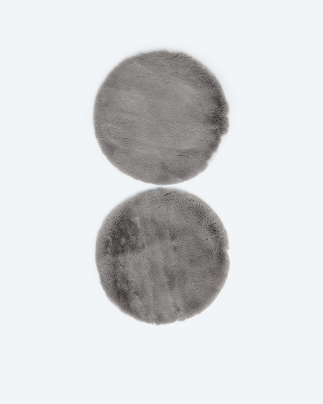 Sitzauflage "Britt" in Kaninchenfell-Optik, 2er Set