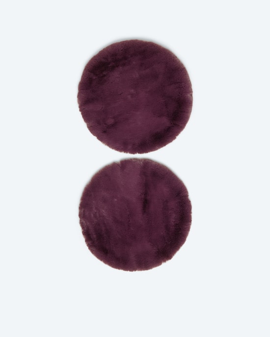 Produktabbildung für Sitzauflage "Britt" in Kaninchenfell-Optik, 2er Set