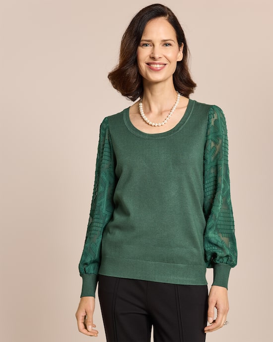 Produktabbildung für Pullover mit Jacquardärmel