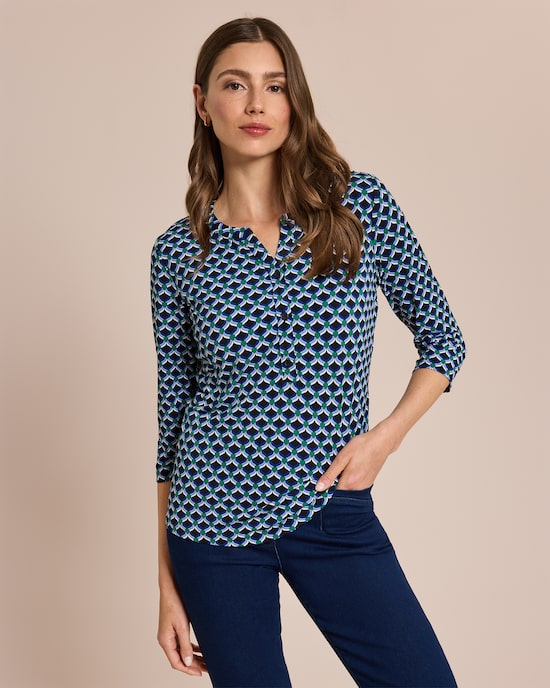 Produktabbildung für Shirt-Bluse mit Knopfleiste