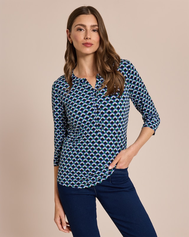 Shirt-Bluse mit Knopfleiste
