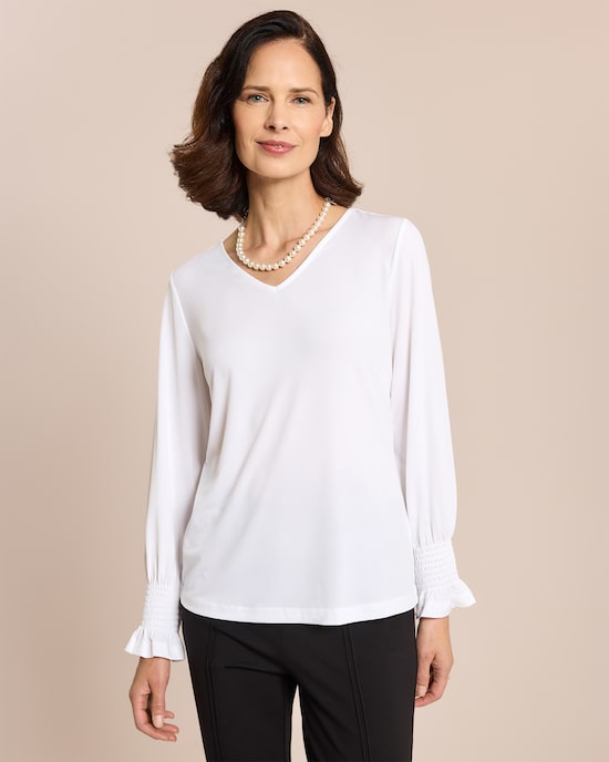 Produktabbildung für Shirt mit gesmoktem Ärmel