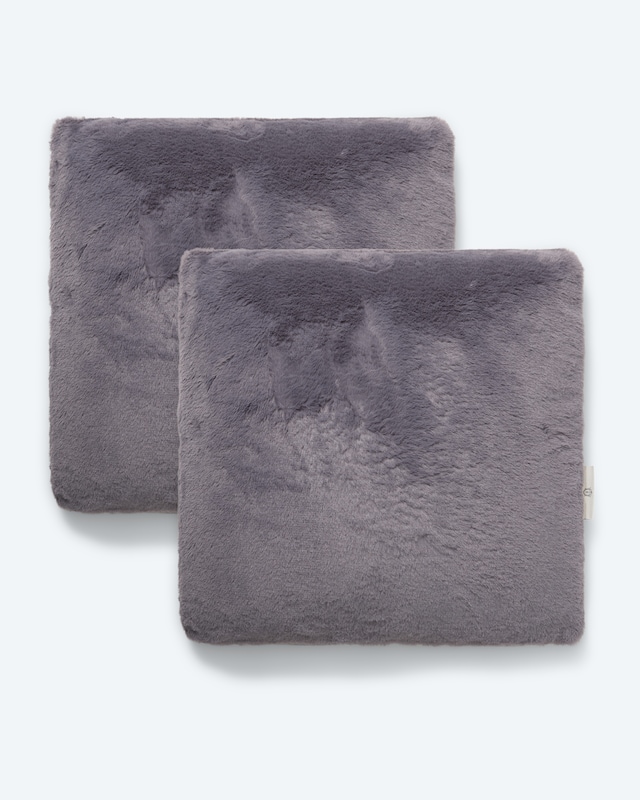 Kissen "Ivo" in Kaninchenfell-Optik, 2er Set