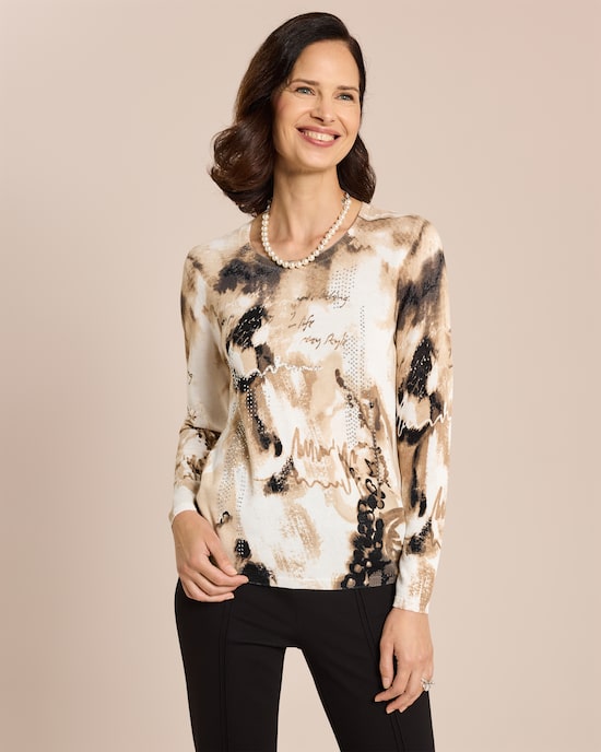 Produktabbildung für Pullover mit Strassdeko