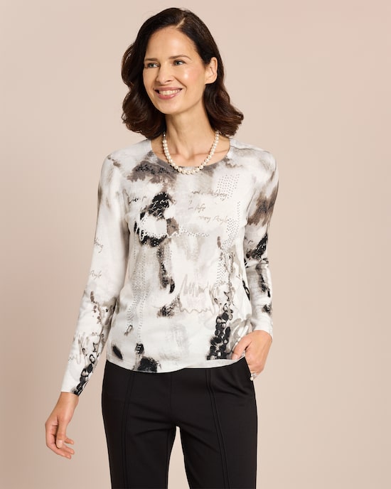 Produktabbildung für Pullover mit Strassdeko