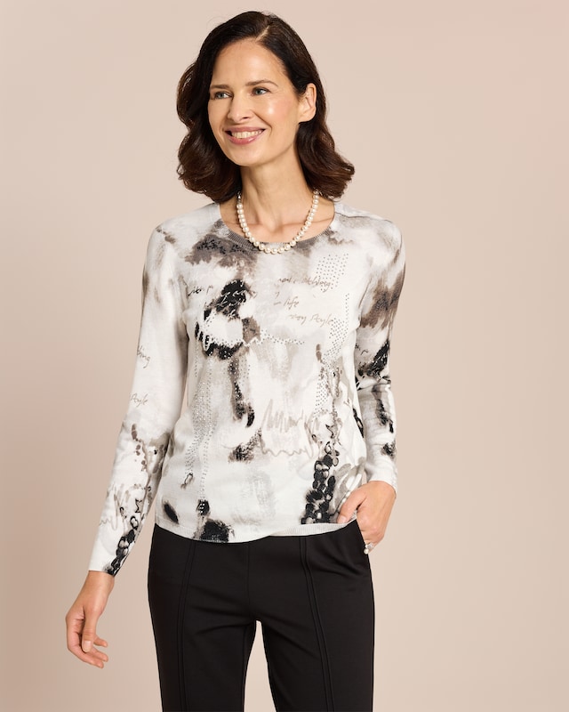 Pullover mit Strassdeko
