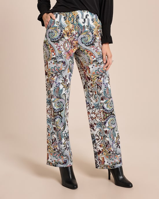Produktabbildung für Jerseyhose mit Paisleydruck