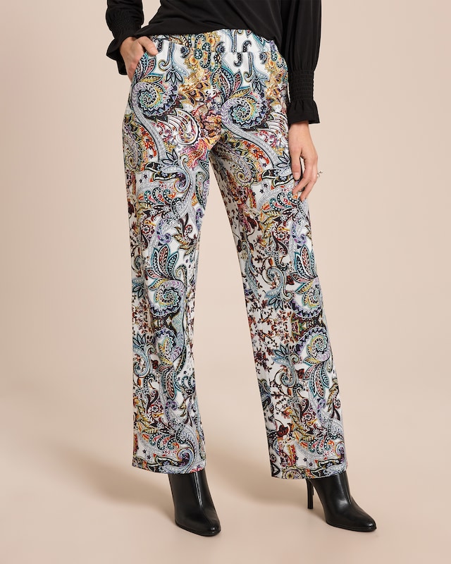 Jerseyhose mit Paisleydruck